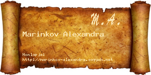Marinkov Alexandra névjegykártya